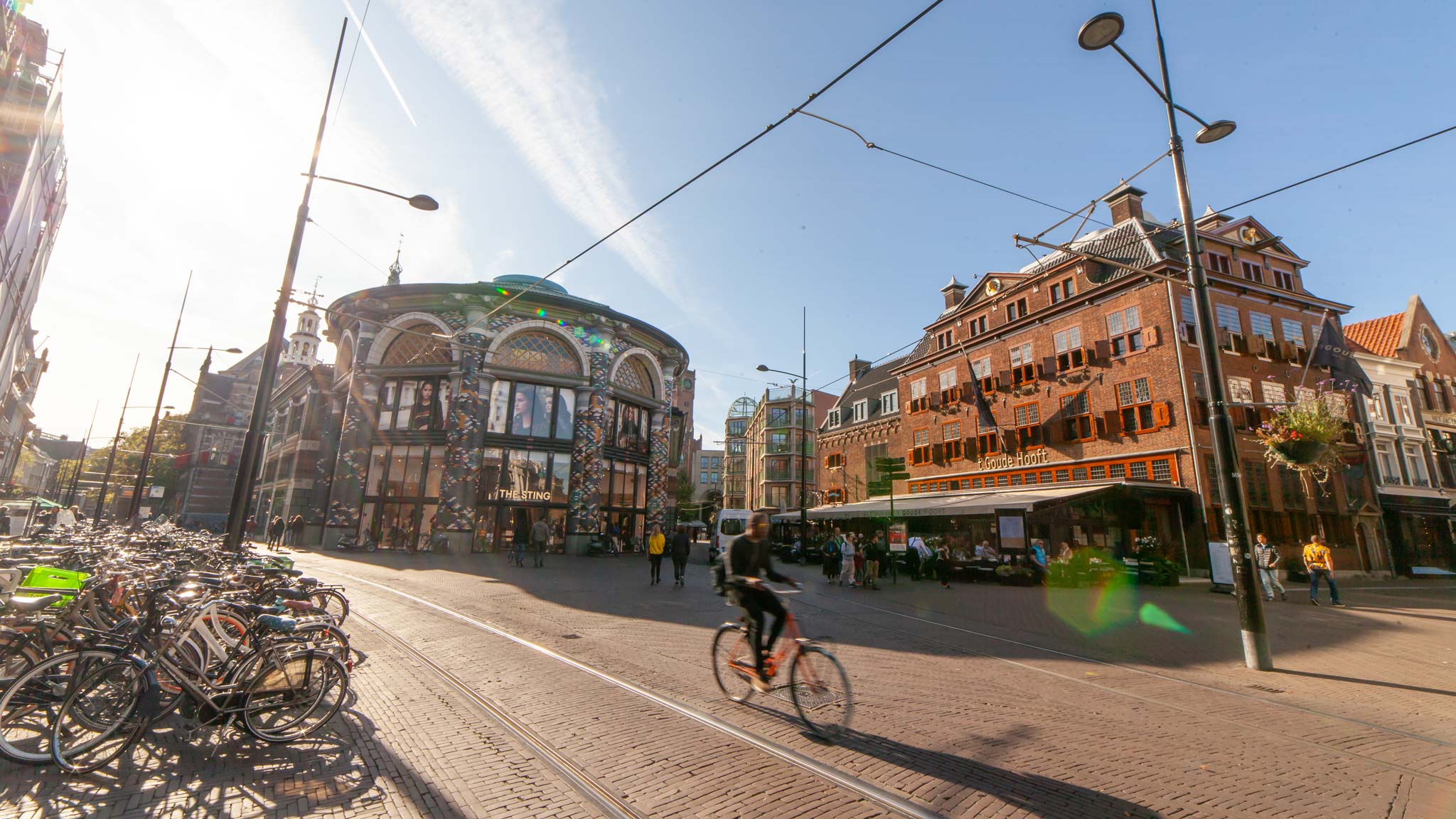 A street scene in The Hague city centre