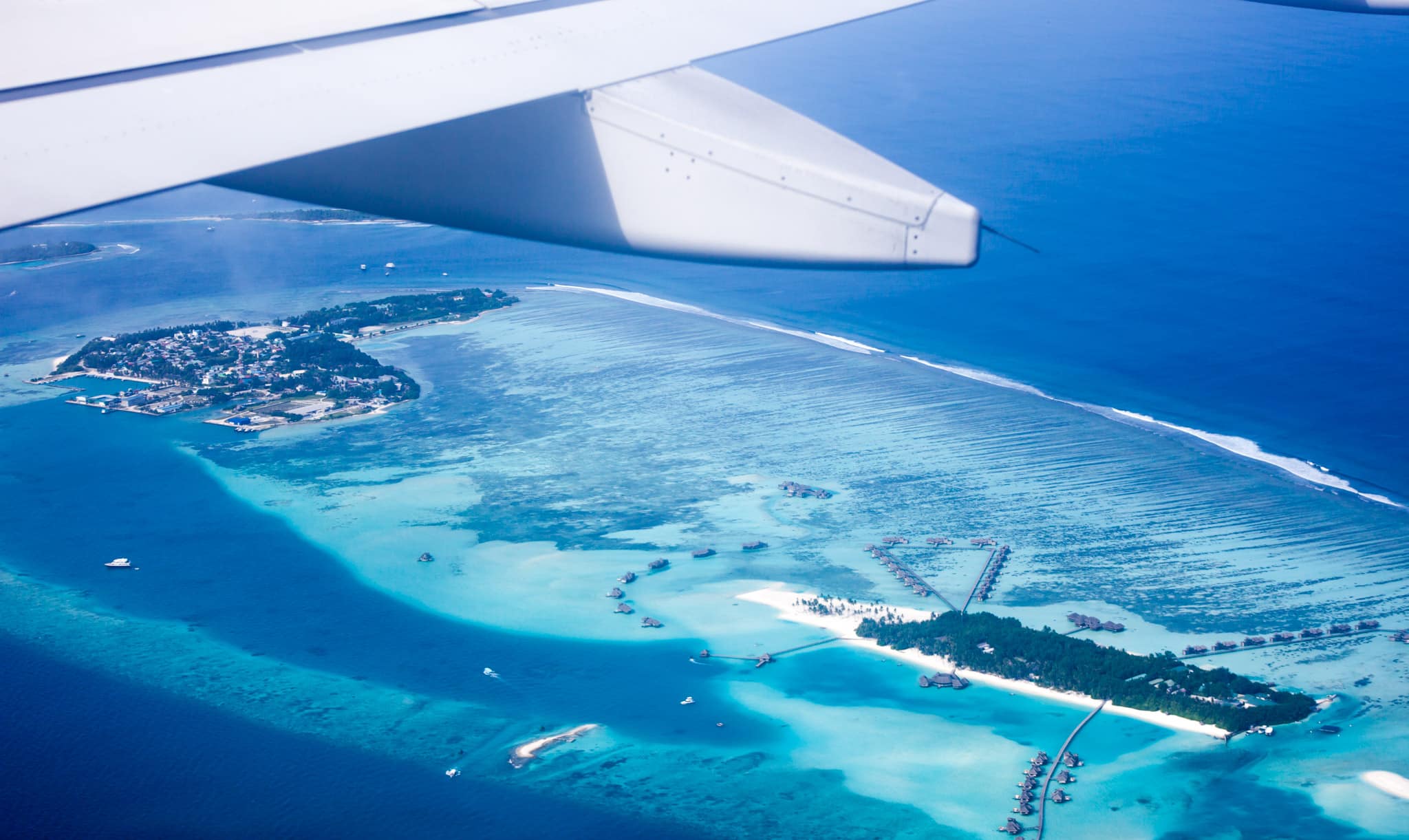 Arriving into the Maldives with an unexpected business upgrade on an already 'free' ticket