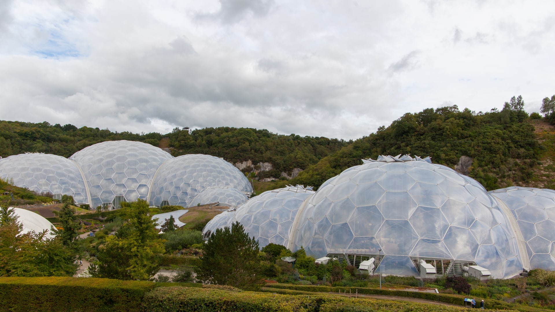 The domes of the Eden Project, regarded as one of the best places to visit in Cornwall