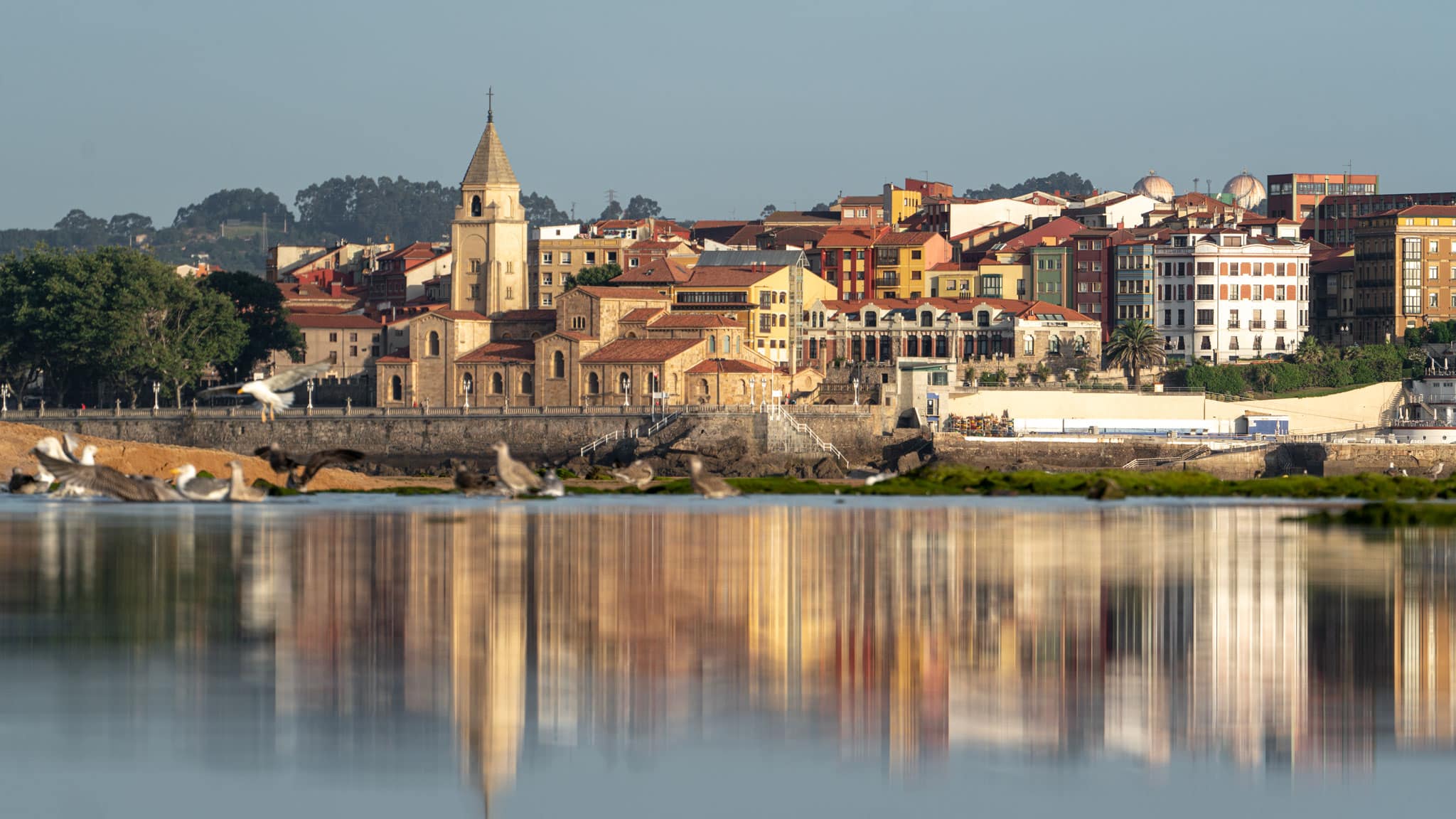 Reflections of Gijón, Spain