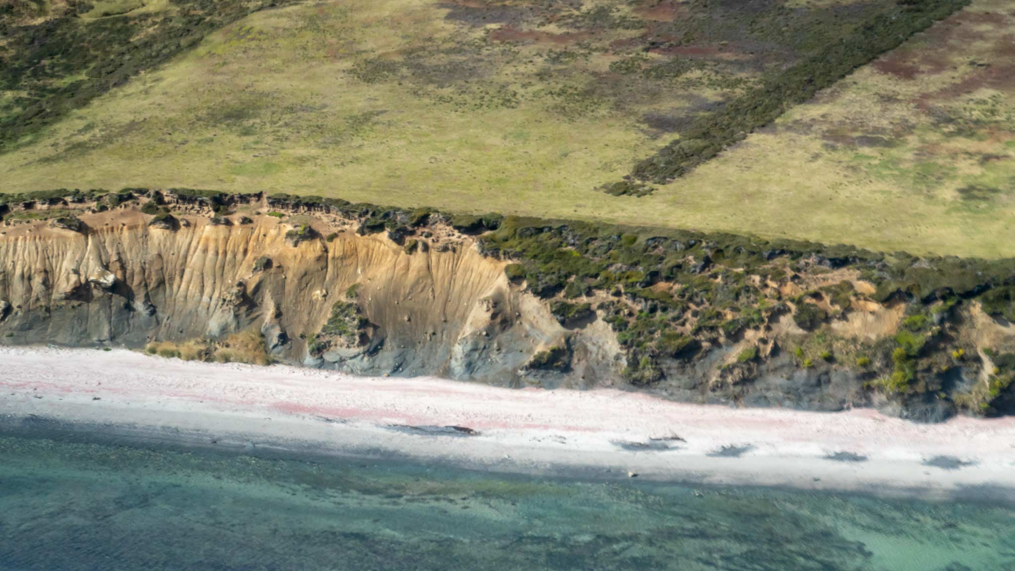 Cliffs and ocean as seen from a FIGAS flight