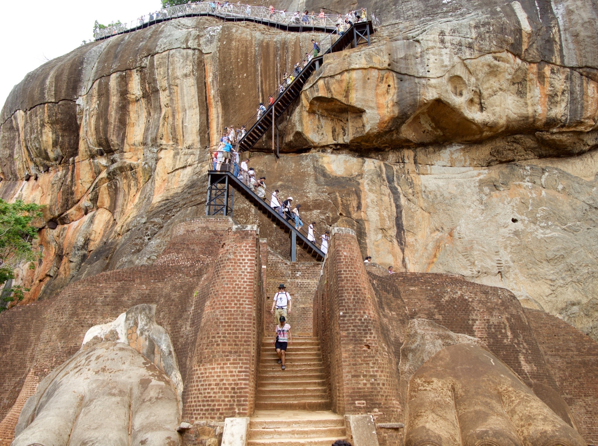 climbing sigiriya rock