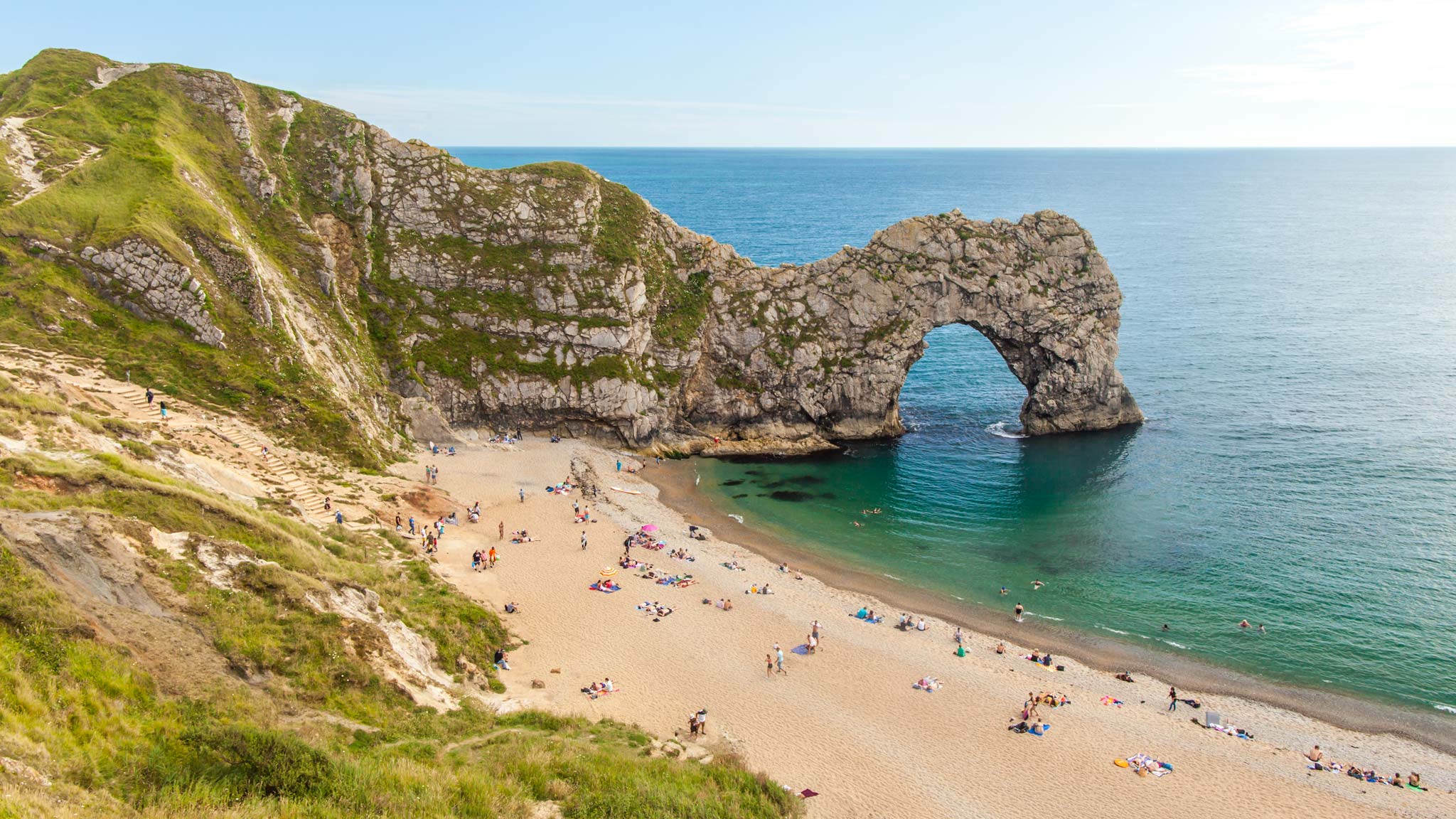 Beautiful Durdle Door, surrounded by 150 million years of history