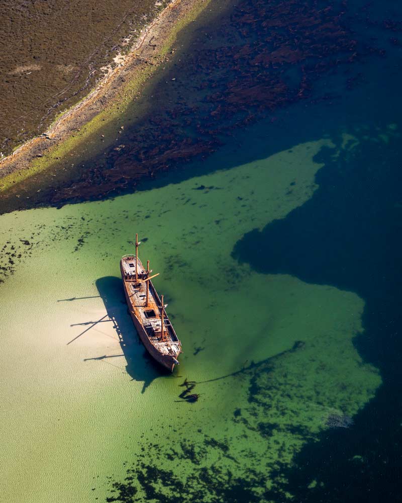 Lady Liz - a shipwreck in Stanley Harbour