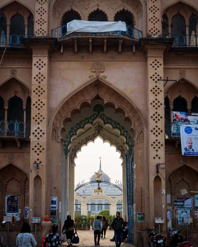 Architectural doorway in Lucknow India with an ornate design