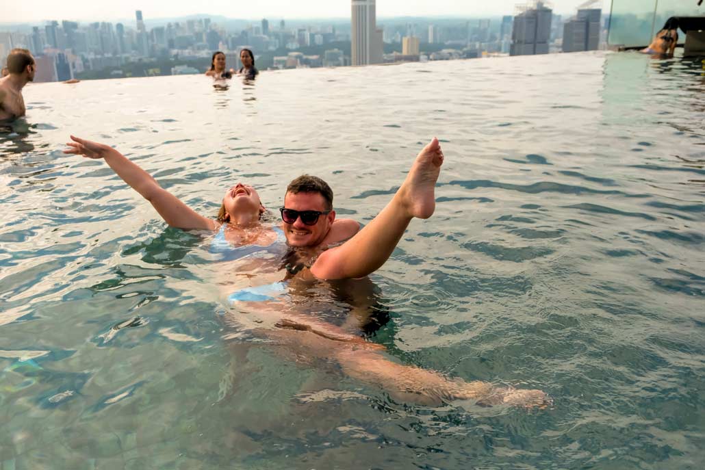 Not getting the instagram shot on top of Marina Bay Sands