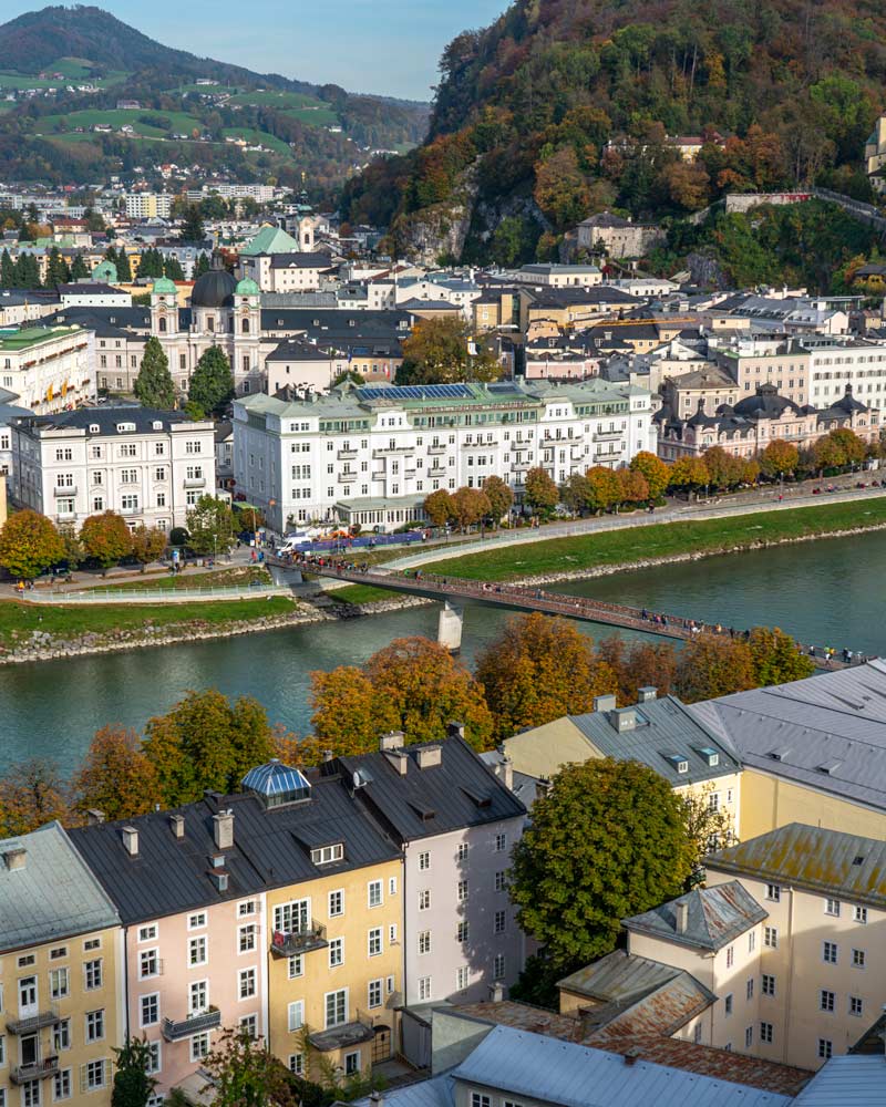 Mountains frame Salzburg perfectly