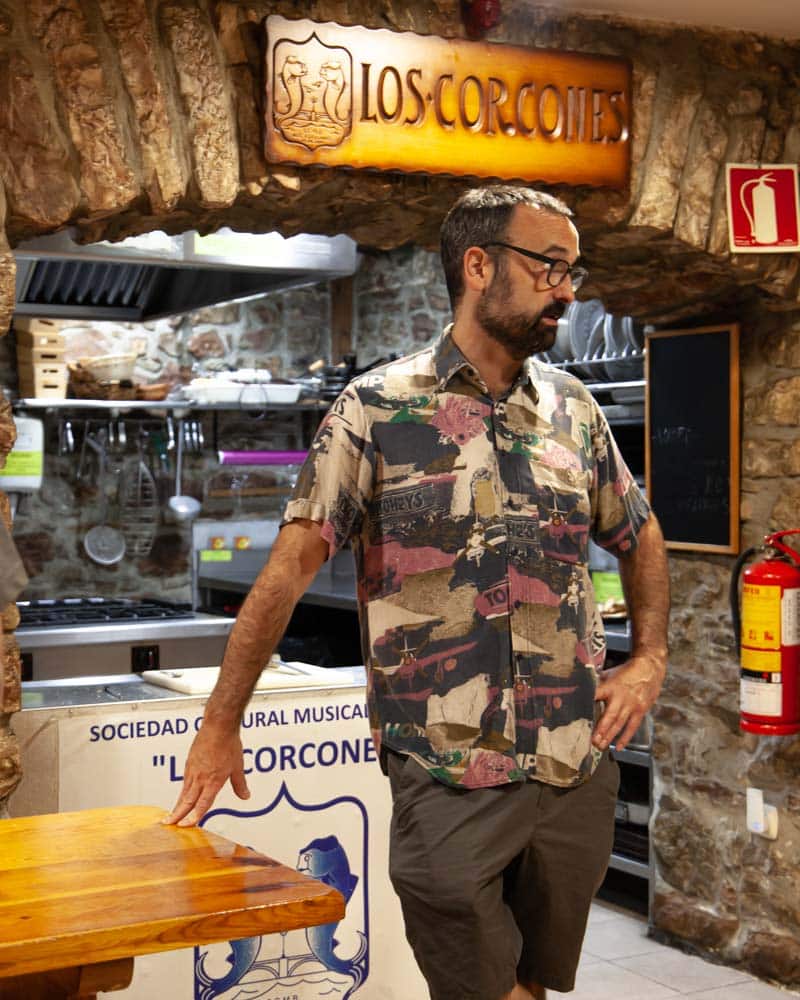 A chef inside a private cooking club in San Sebastian