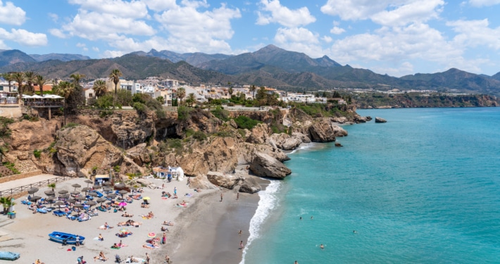 Nerja is a beautiful mountain-backed city with beaches